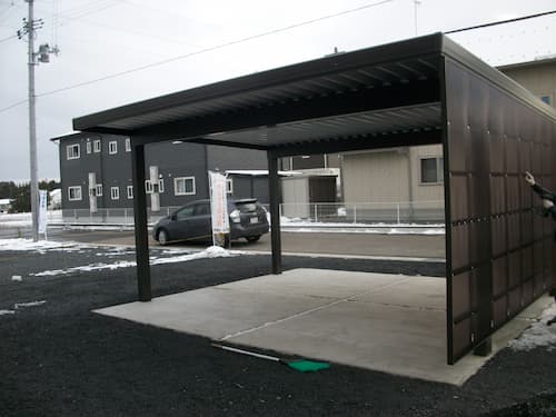 北上市　カーポート設置工事